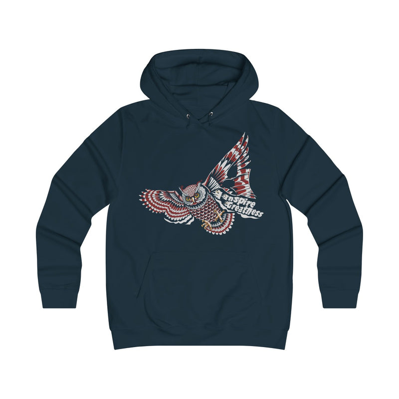 I Inspire Owl Girlie College Hoodie