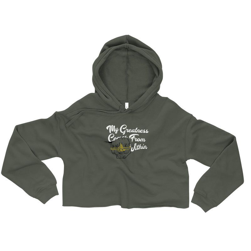 Greatness from Within Crop Hoodie