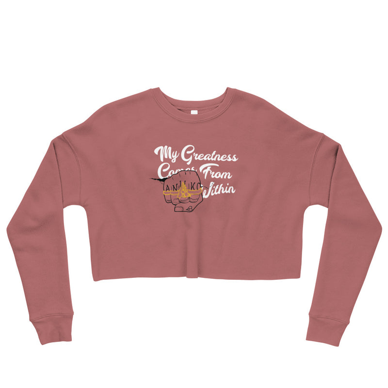 Greatness From Within Crop Sweatshirt